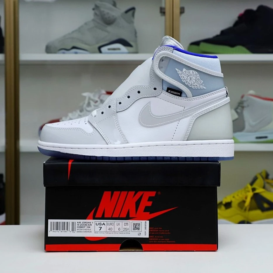 Kimikick AIR JORDAN 1 HIGH ZOOM 'RACER BLUE' StreetReady 1987