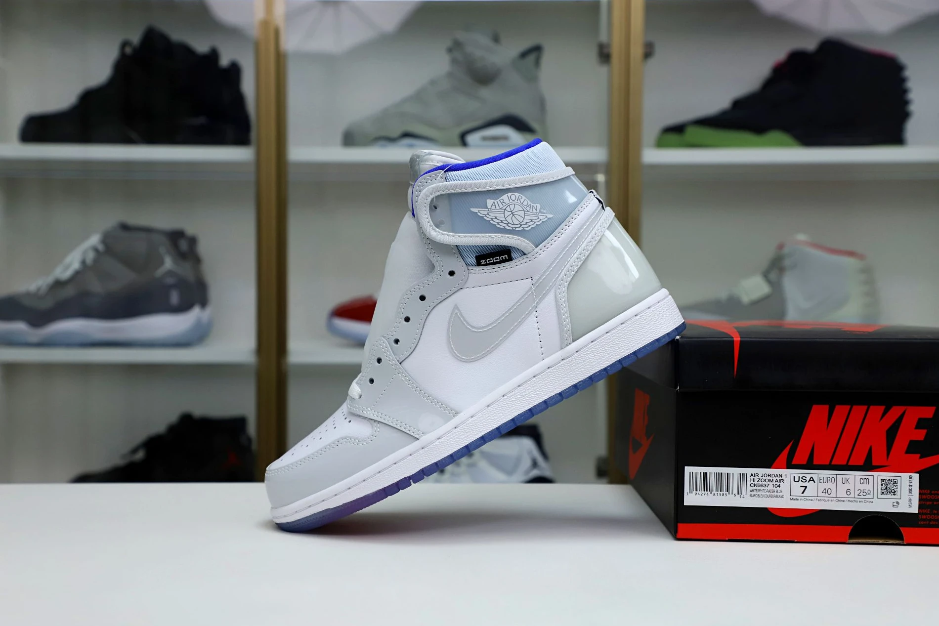 Kimikick AIR JORDAN 1 HIGH ZOOM 'RACER BLUE' StreetReady 1987