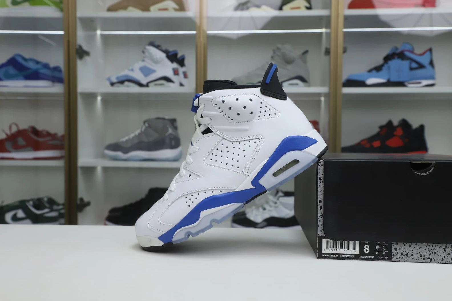 Kimikick AIR JORDAN 6 RETRO SPORT BLUE HighQuality 1997