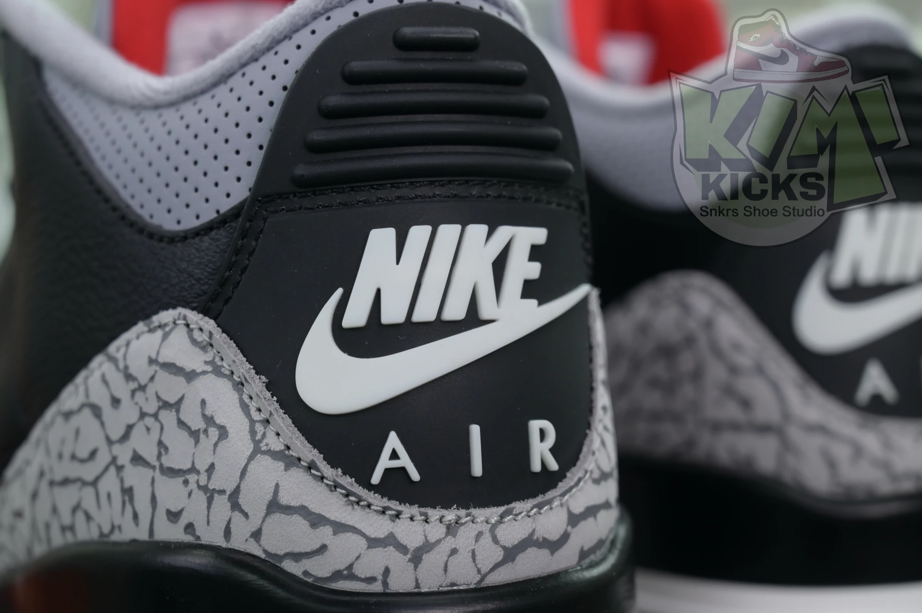 Kimikick Air Jordan 3“Black Cement Reimagined” Comfortable 1848