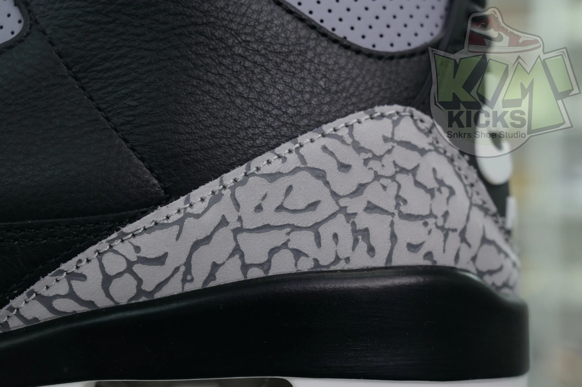 Kimikick Air Jordan 3“Black Cement Reimagined” Comfortable 1848