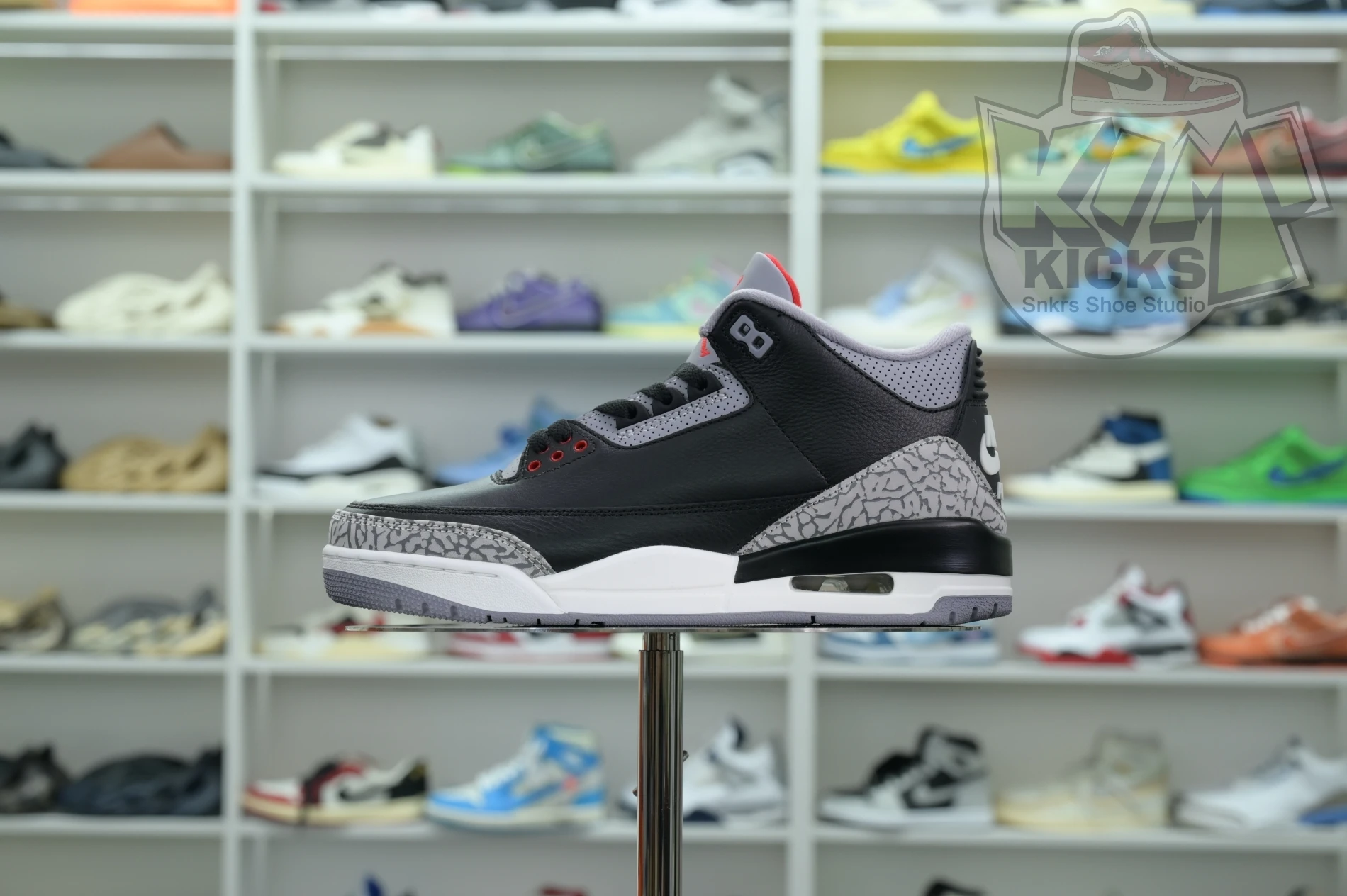 Kimikick Air Jordan 3“Black Cement Reimagined” Comfortable 1848