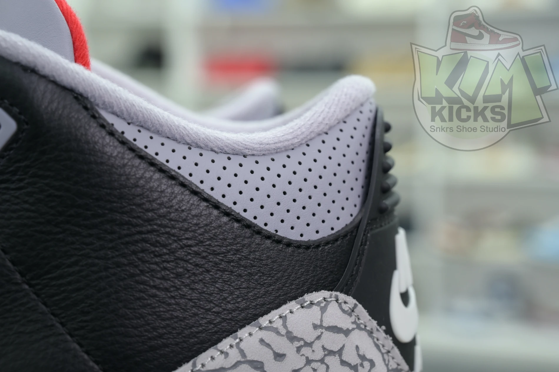 Kimikick Air Jordan 3“Black Cement Reimagined” Comfortable 1848