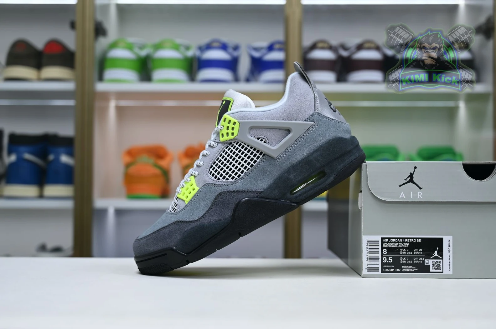 Kimikick Jordan Air Jordan 4 retro se'95neon DailyWear 1884