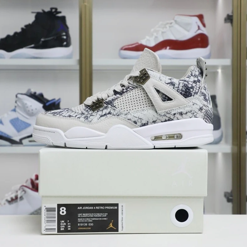 Kimikick Jordan Air Jordan 4 retro snakeskin Trendy 1898