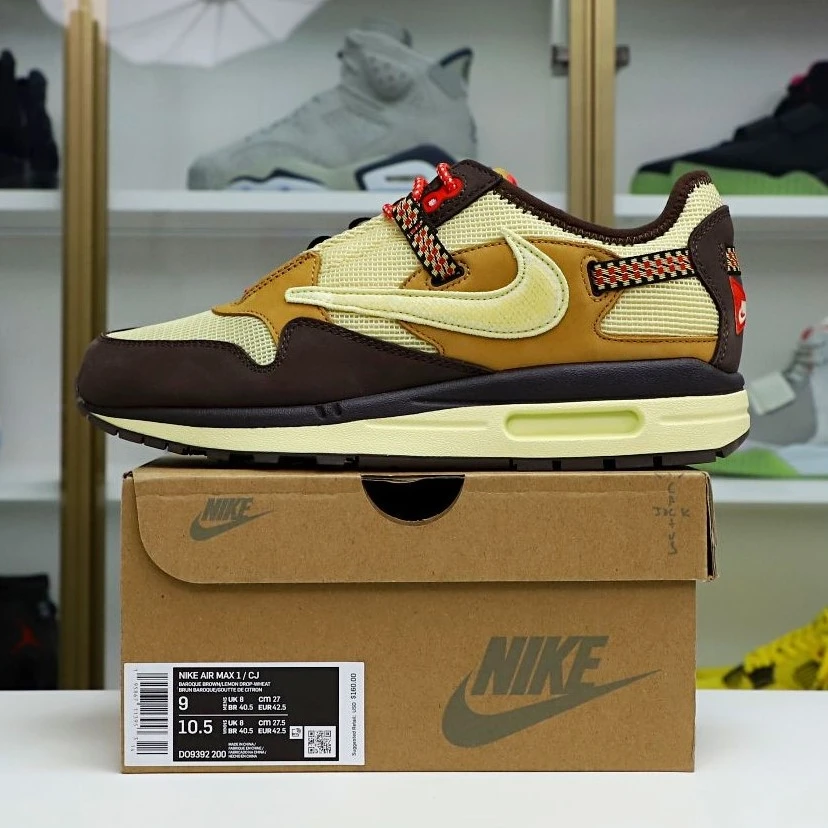 Kimikick TRAVIS SCOTT NIKE AIR MAX 1 READY HighQuality 3517