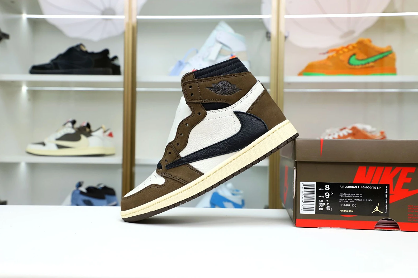 Kimikick TRAVIS SCOTT X AIR JORDAN 1 RETRO HIGH OG 'MOCHA' Popular 1989