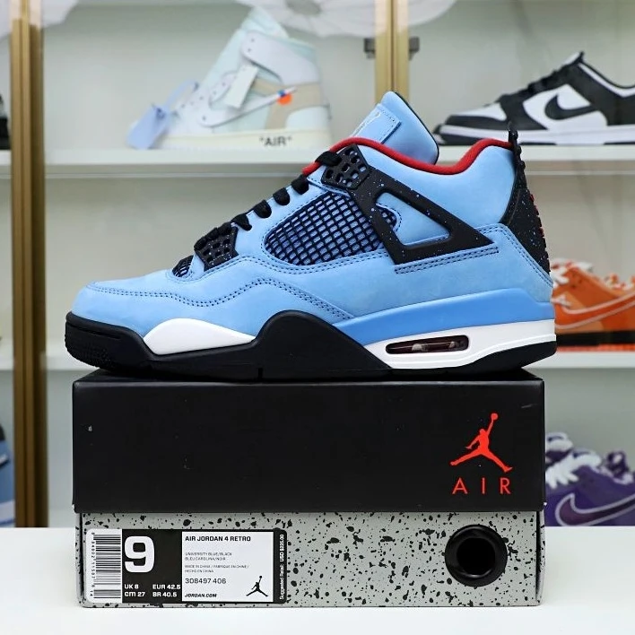 Kimikick TRAVIS SCOTT X AIR JORDAN 4 RETRO 'CACTUS JACK' FRIENDS &amp; FAMILY Comfortable 1957