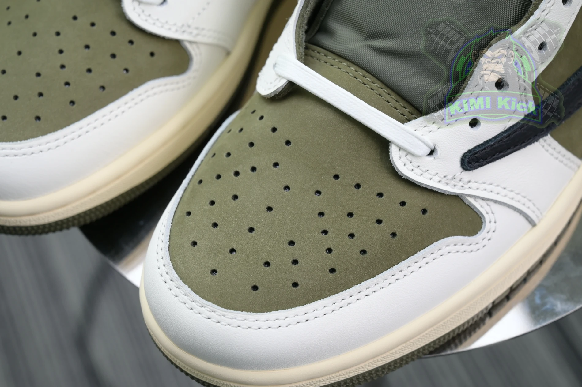 Kimikick Travis Scottx Jordan Air Jordan 1Low OG “Medium Olive” SmartChoice 1854