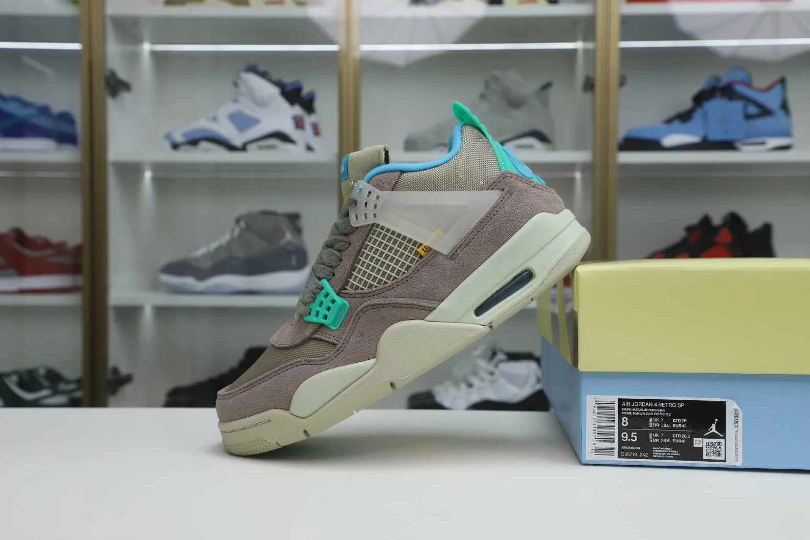 Kimikick UNION LA X AIR JORDAN 4 RETRO 'TAUPE HAZE' Fashionable 1928