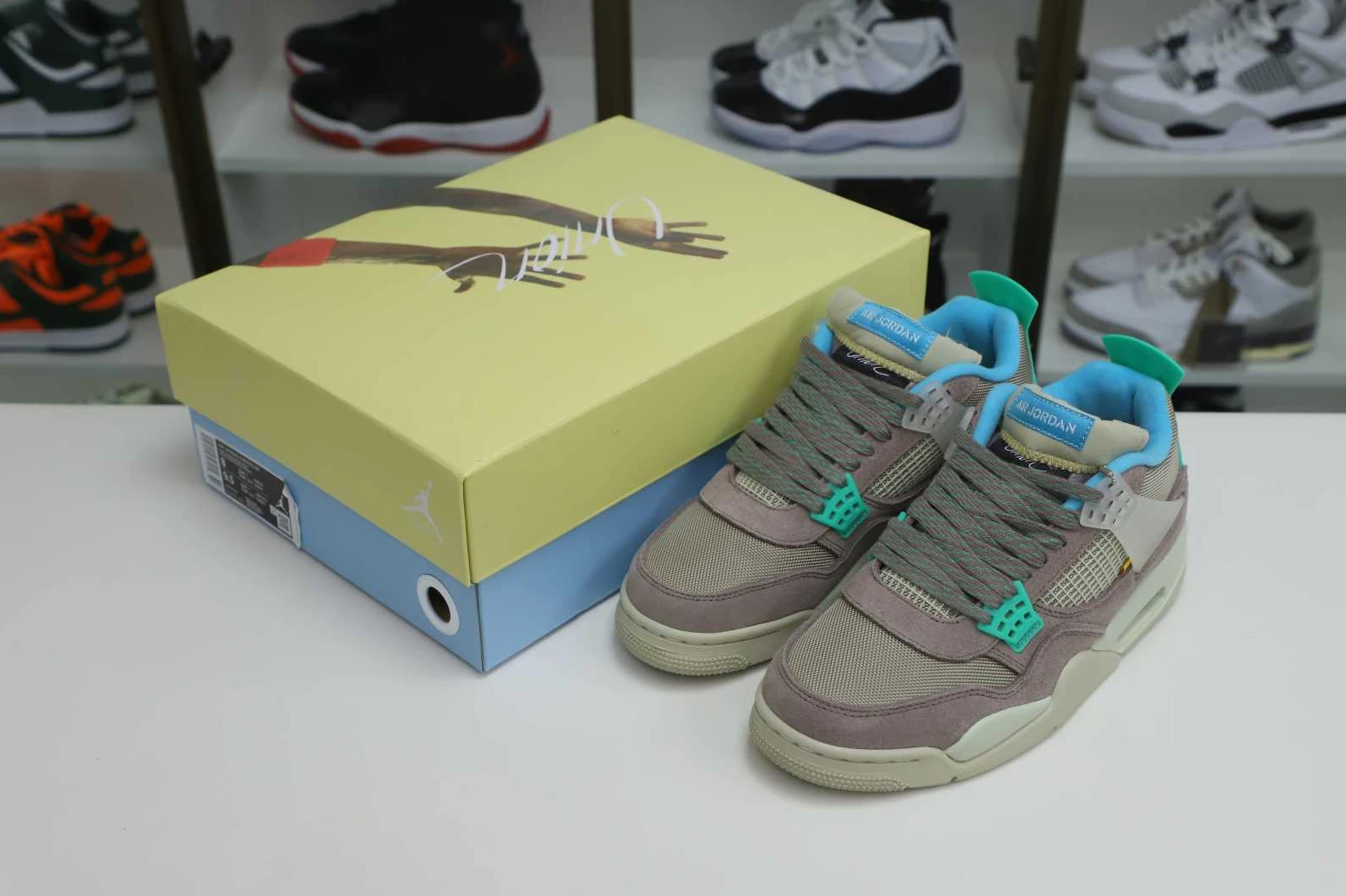 Kimikick UNION LA X AIR JORDAN 4 RETRO 'TAUPE HAZE' Fashionable 1928