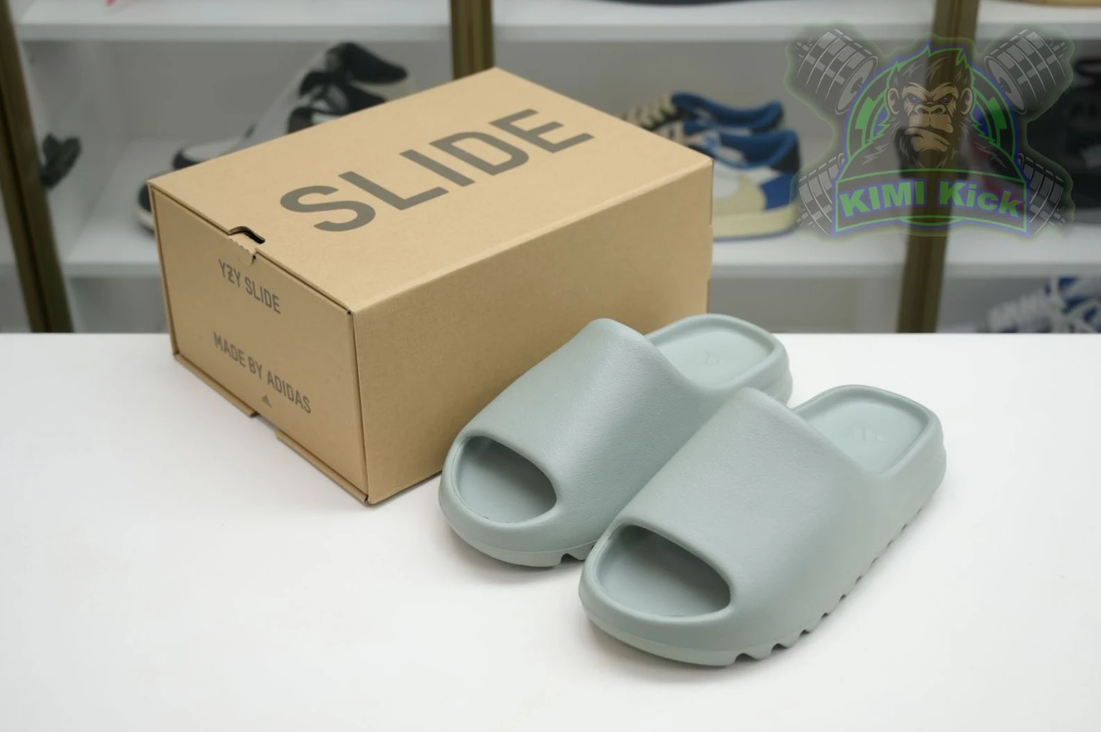 Kimikick adidas originals Yeezy Slide Salt BestValue 4