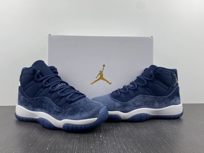 NewStyle Air Jordan 11 Velvet WMNS Midnight Navy AR0715- 713
