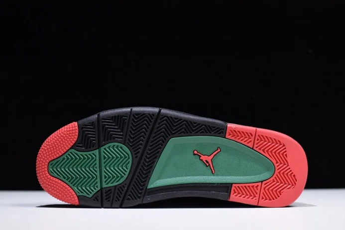 NewStyle Air Jordan 4 NRG GUCC Black Gorge Green-Varsity Red AQ3816- 1055