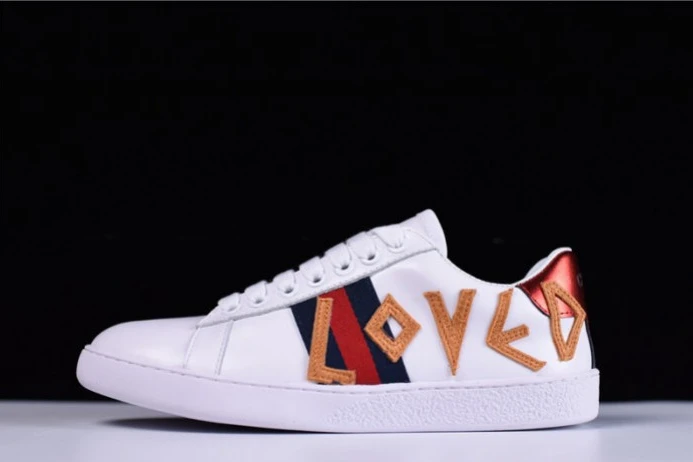 NewStyle GUCC ACE EMBROIDERED LOW-TOP SNEAKER WITH LOVED 497090 DOPE0 2939