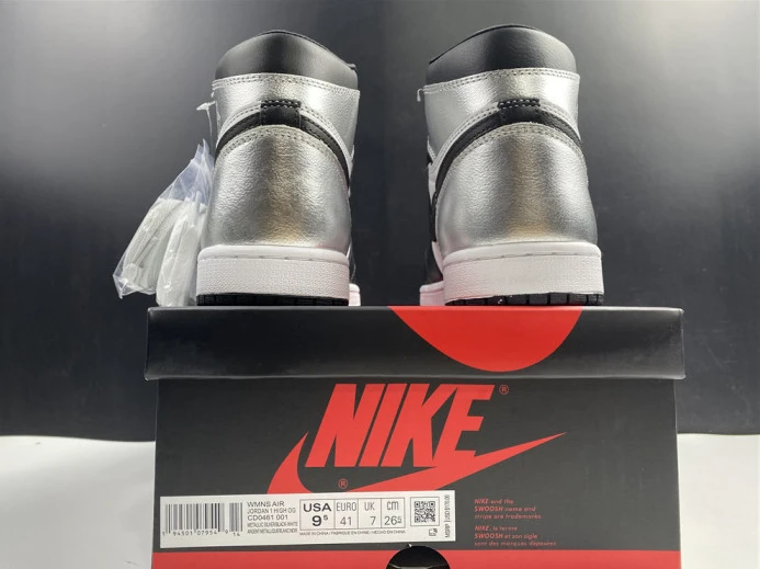 NewStyle air jordan 1 silver toe cd0461- 1225