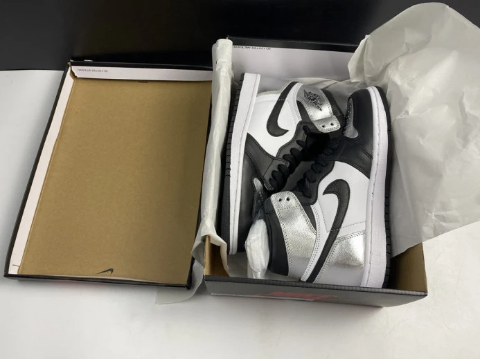 NewStyle air jordan 1 silver toe cd0461- 1225
