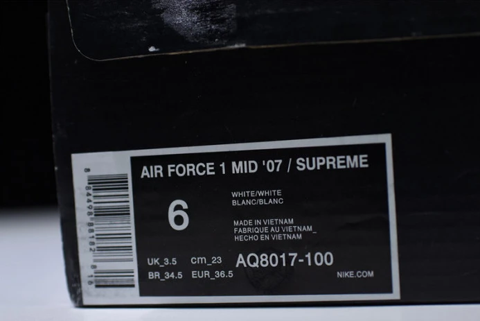 NewStyle nike air force 1 mid ''07 x Sup*e nba white aq8017- 3067