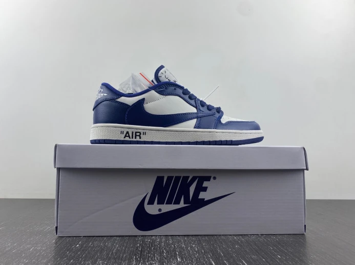OFF-WHITE X TRAVIS SCOTT X AIR JORDAN 1 CUSTOM DM7890- HighQuality 746