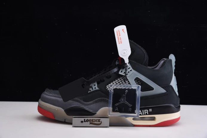 Off White x Air Jordan 4 Retro Bred CV9388- NewStyle 1046