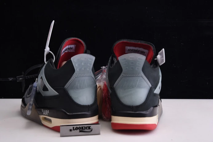 Off White x Air Jordan 4 Retro Bred CV9388- NewStyle 1046