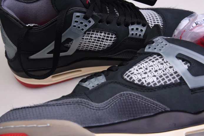 Off White x Air Jordan 4 Retro Bred CV9388- NewStyle 1046