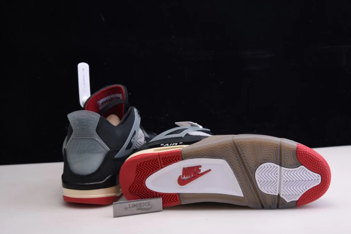 Off White x Air Jordan 4 Retro Bred CV9388- NewStyle 1046