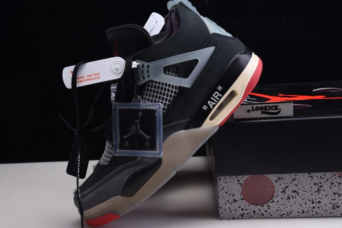 Off White x Air Jordan 4 Retro Bred CV9388- NewStyle 1046