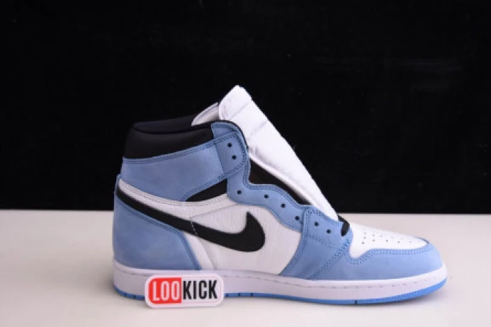 Popular AIR JORDAN 1 RETRO HIGH WHITE UNIVERSITY BLUE BLACK 555088- 840