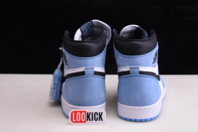 Popular AIR JORDAN 1 RETRO HIGH WHITE UNIVERSITY BLUE BLACK 555088- 840
