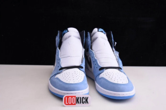 Popular AIR JORDAN 1 RETRO HIGH WHITE UNIVERSITY BLUE BLACK 555088- 840