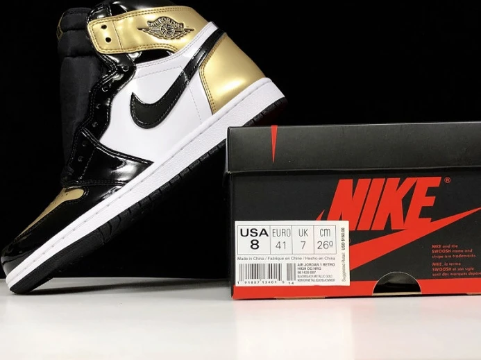 Popular Air Jordan 1 Retro High Glod Toe 861428- 913