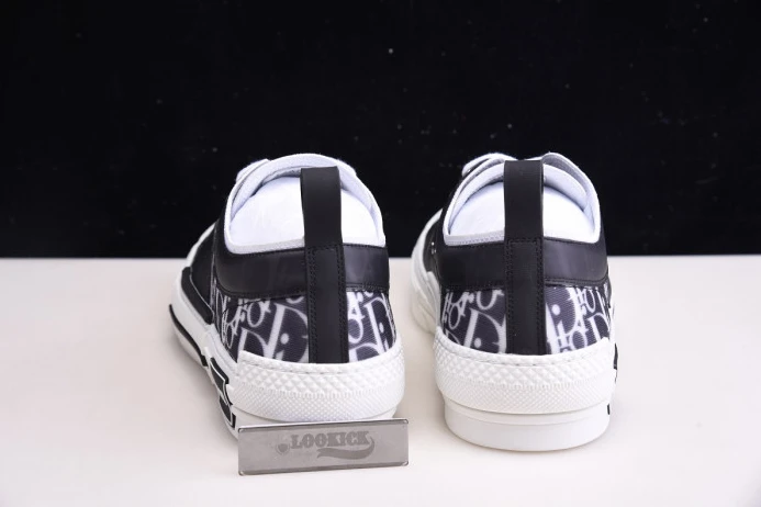 Popular DR B23 Low Top Oblique Sneaker Black & White 2833