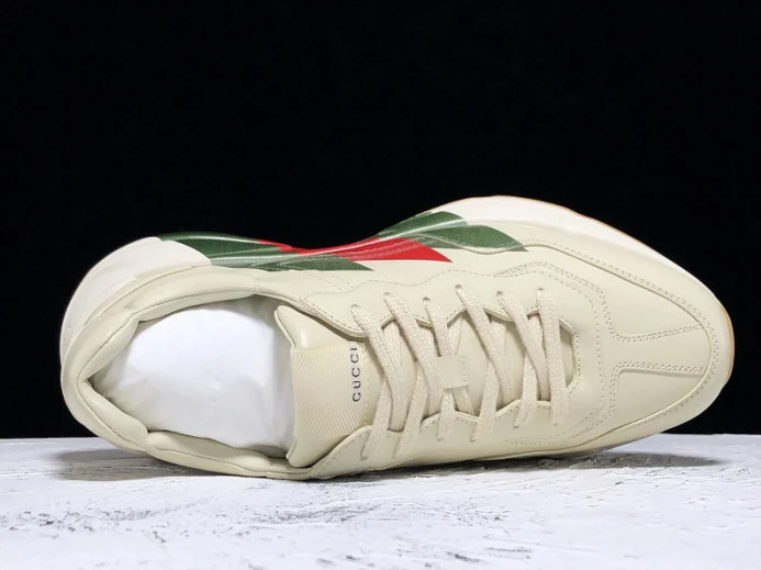 Popular GUCC Rhyton Web Print Leather Sneaker 523535 DRW00 2901