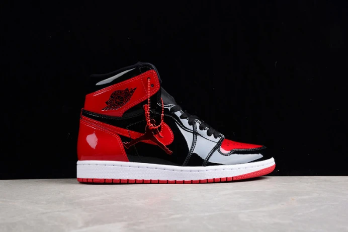 Popular air jordan 1 high og ''bred patent'' 555088- 1678