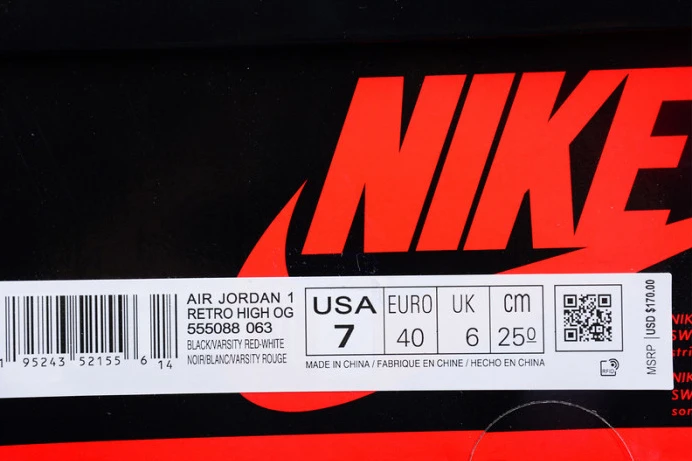 Popular air jordan 1 high og ''bred patent'' 555088- 1678