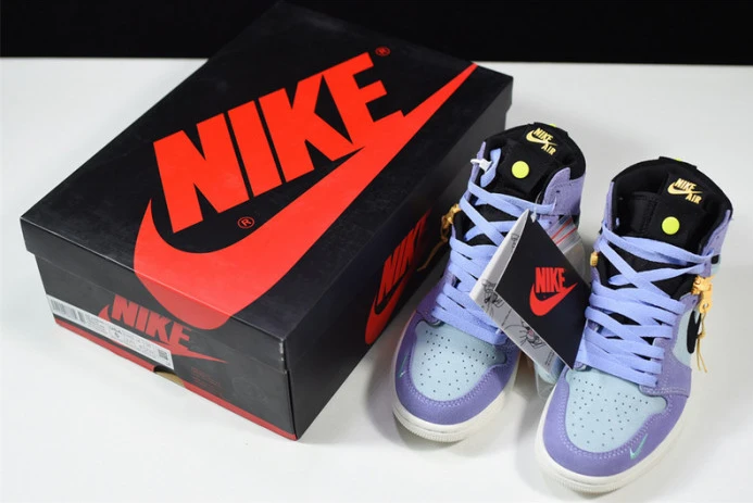 Popular air jordan 1 high switch purple pulse cw6576- 1684