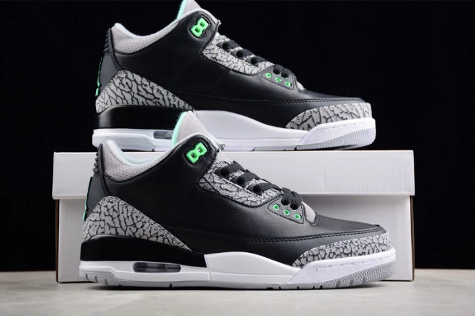 Popular air jordan 3 “green glow” ct8532- 1517
