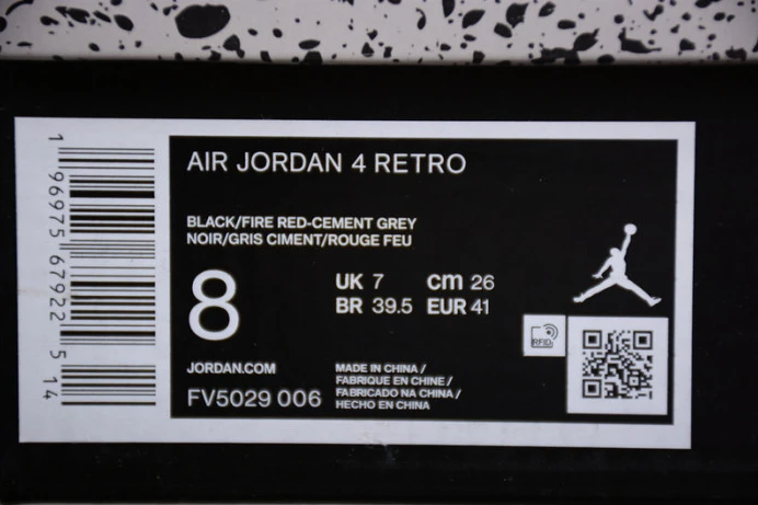 Popular air jordan 4 retro "bred reimagined" fv5029- 1487