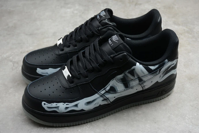 Popular nike air force 1 low black skeleton halloween bq7541- 3282