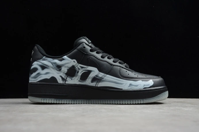 Popular nike air force 1 low black skeleton halloween bq7541- 3282