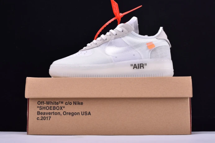 Popular nike air force 1 low ofw all white ao4606- 3052