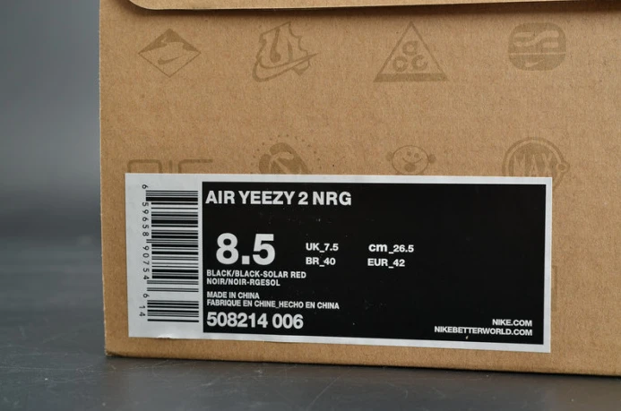 Popular nike air yeezy 2 “solar red” black mens 508214- 3368