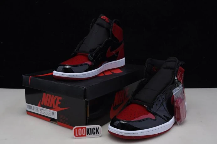 SmartChoice Air Jordan 1 High OG Bred Patent 555088- 807