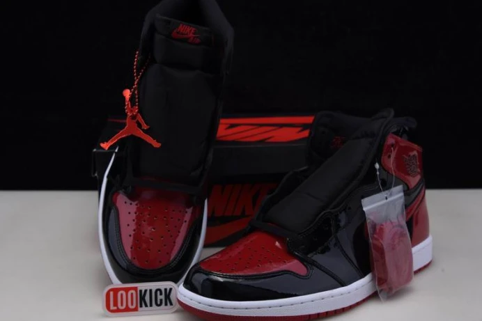 SmartChoice Air Jordan 1 High OG Bred Patent 555088- 807
