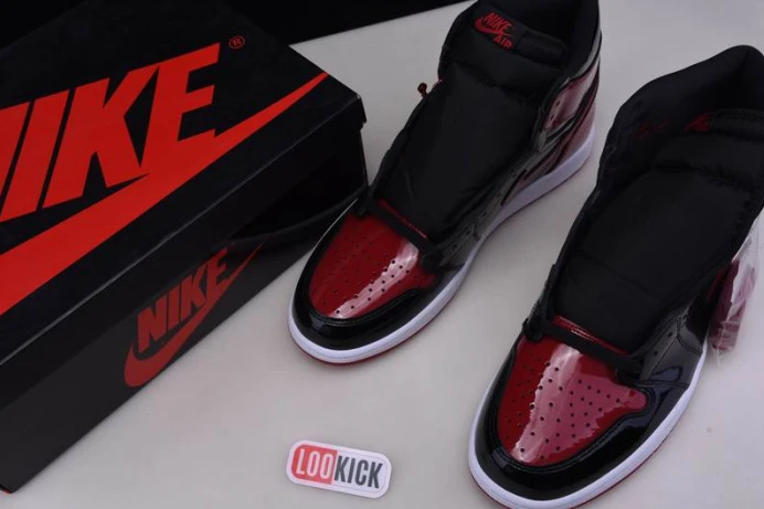 SmartChoice Air Jordan 1 High OG Bred Patent 555088- 807