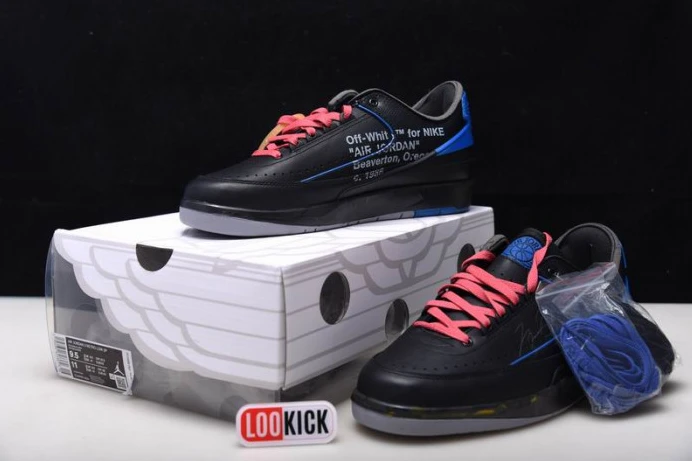 SmartChoice Jordan 2 Retro Low SP Off-White Black Blue DJ4375- 502
