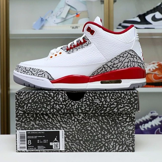 SmartChoice Kimikick Air Jordan 3 Retro  Cardinal Red(CT8532-126） 1941
