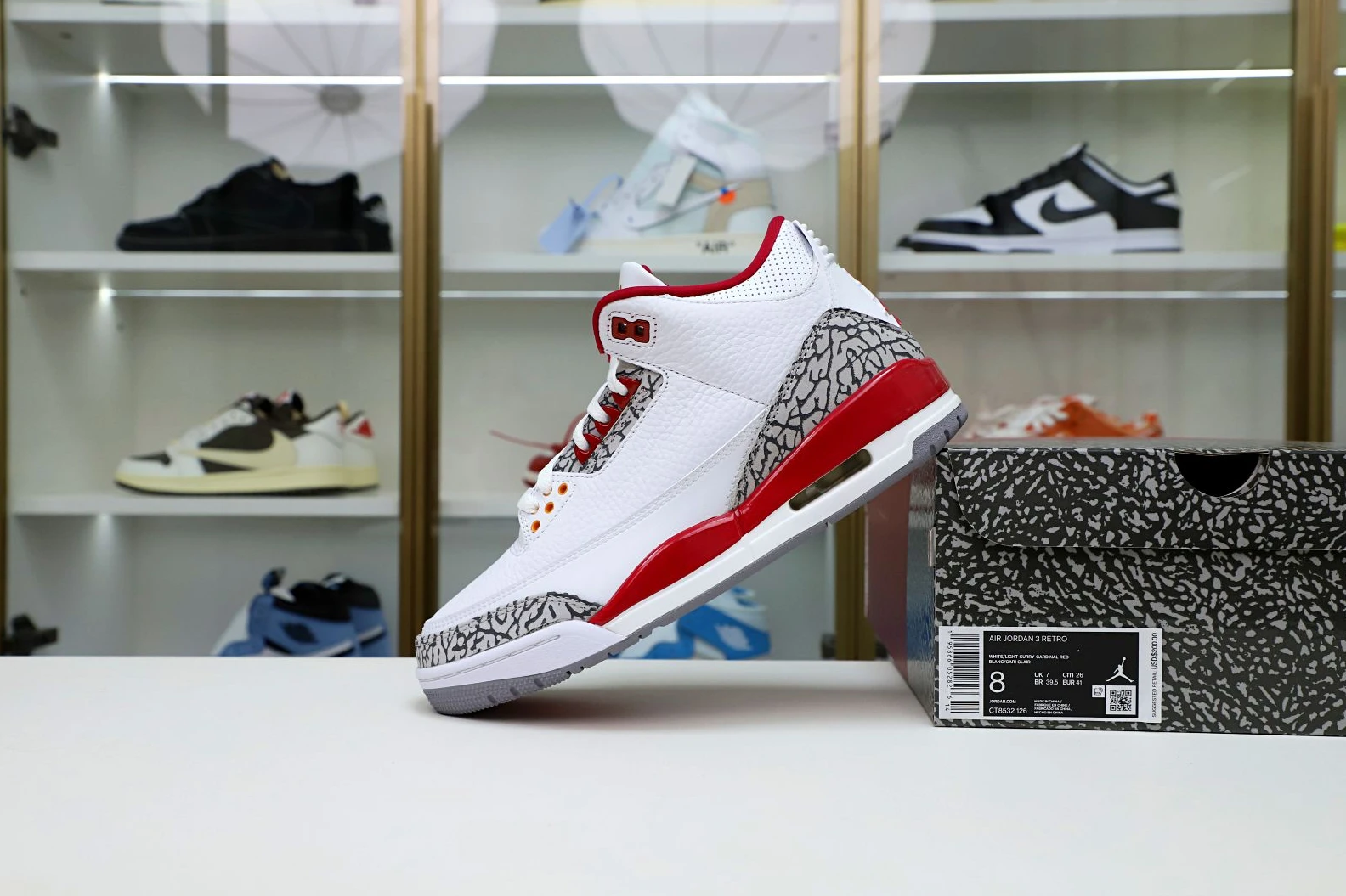 SmartChoice Kimikick Air Jordan 3 Retro  Cardinal Red(CT8532-126） 1941
