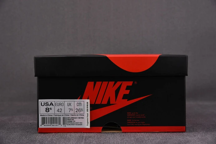 SmartChoice air jordan 1 high og “black toe” white  black-varsity red 555088- 1347